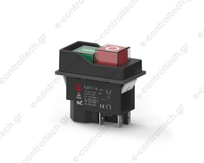 Μαγνητικός Διακόπτης Μηχανημάτων, 12A 250V Start Stop, KJD17, KEDU