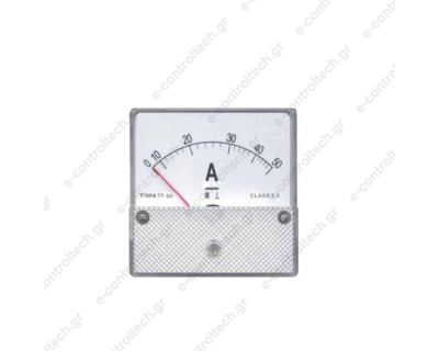 Αμπερόμετρο Πίνακος 60Χ60mm 20Α DC Απευθείας TS6520 TAIFA